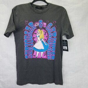 Junk Food T-shirt XS Disney Alice In Wonderland Curiouser Indie Sleeze Grung NEW